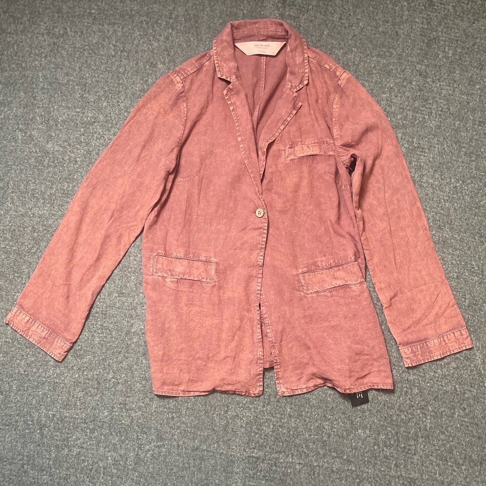 Peace Love World Linen Blazer NWT